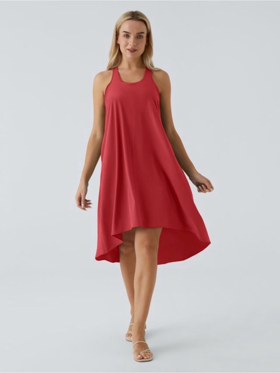 HALARA Dresses & Skirts - HALARA Red High-Low Racerback Sundress